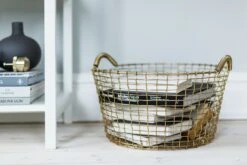Korbo Handmade Wire Basket -DWR Sales W DWR 1024 100060396 brass v2