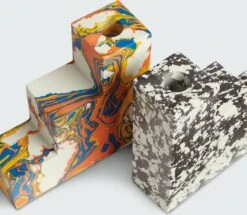 Tom Dixon Swirl Step Bookends - Set Of 2 -DWR Sales W DWR 2546101 100334617 multi d3