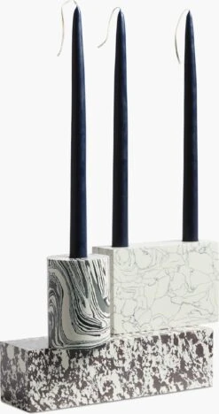 Tom Dixon Swirl Black And White Candelabra