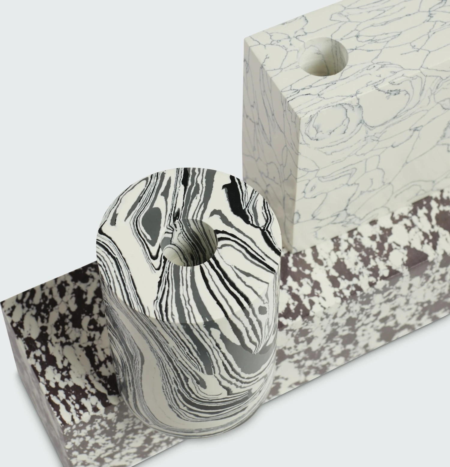 Tom Dixon Swirl Black And White Candelabra 5 Tom Dixon Swirl Black And White Candelabra - Image 3