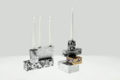 Tom Dixon Swirl Black And White Candelabra 14 Tom Dixon Swirl Black And White Candelabra -DWR Sales W DWR 2546104 100334620 black white v1