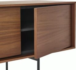 Aura Credenza -DWR Sales W DWR 5435 100156874 walnut graphite d2