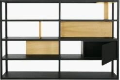 Kai Shelving, Wide 16 Kai Shelving, Wide -DWR Sales W DWR 8931 100057940 black oak f1 005