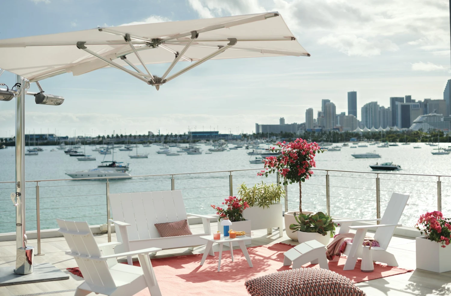 Tuuci Ocean Master Max Low-Profile Cantilever Umbrella W/Heating & Lighting 4 Tuuci Ocean Master Max Low-Profile Cantilever Umbrella W/Heating & Lighting - Image 2